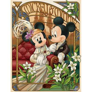 プチ2 ジグソーパズル【42-59 アムルー‐ミッキー＆ミニー‐】やのまんのサムネイル