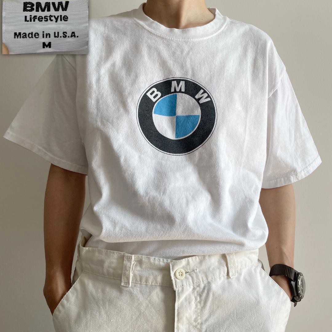 GF567 Tシャツ BMW 企業T ロゴ 車メーカー USA製 白T