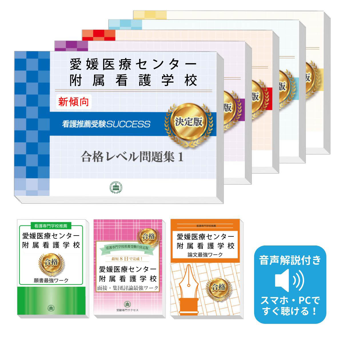2026 愛媛医療センター附属看護学校推薦入試 合格レベル問題集(5冊)+願書+面接・集団討論+論文最強ワーク 過去問の傾向と対策 / 面接 志望理由 送料無料...