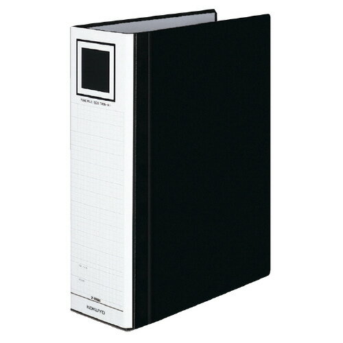 樂天商城 - コクヨ　パイプ式ファイル(両開き式)　エコツインR　A4タテ型　チューブファイル　メーカー品番:フ-RT680D　80mm　黒　2穴（80mm間隔）　綴じ厚:80mm　収容枚数:800枚　外寸:W246xD307xD95mm　表紙:PPフィルム貼