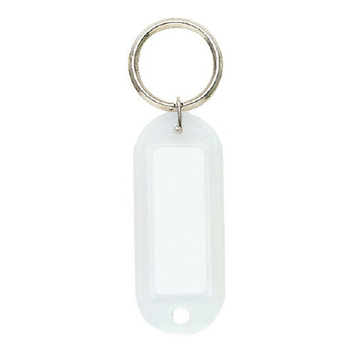 樂天商城 - コクヨ　キーホルダー型名札　10個入　両面表示　白　メーカー品番:ナフ-210WX10　カード表示部分サイズ:40x15mm