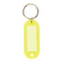 3個で送料無料■コクヨ キーホルダー型名札 10個入 両面表示 黄 メーカー品番:ナフ-210YX10 カード表示部分サイズ:40x15mm(3)