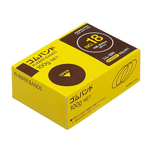 樂天商城 - コクヨ　輪ゴム　約580本入　100g入　内径44.5mm　メーカー品番:コム-18N　厚み:約1.1mm　NO.18