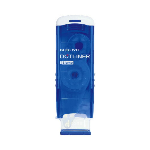 コクヨ　テープのり　8.4mmx6.5m　ドットライナースタンプ　しっかり貼るタイプ　メーカー品番:タ-DM460-08　本体色:ブルー　本体長:91mm　約600回押せる　1回のスタンプ面積（8.4mmx約10mm）