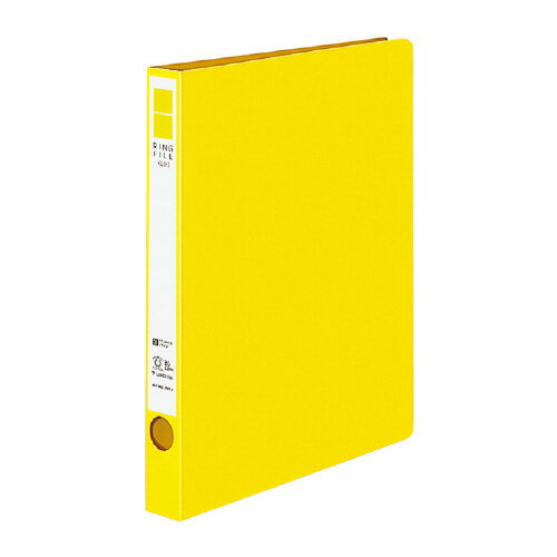 樂天商城 - コクヨ　リングファイル　収容枚数:約170枚　B5タテ型　金属リング　＜ER＞　メーカー品番:フ-UR421NY　2穴（80mm間隔）　黄　外寸:W225xH267xD29mm　表紙:再生PP　表紙内側にポケット付き　分別廃棄金具