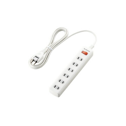 樂天商城 - エレコム　一括スイッチ付　雷ガードタップ　2.5m　2P・6個口　メーカー品番:T-K3A-2625WH　サイズ:W220xD44xH31mm　ホワイト　集中スイッチ　スイングプラグ　定格容量:15A・125V（1500Wまで）