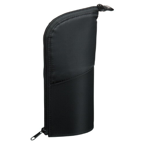 コクヨ　ペンケース　＜ネオクリッツ・レギュラー＞　サイズ:W85xD50xH195mm　ブラックxブラック　メーカー品番:F-VBF180-1　スタンドタイプ　ペン約15本収容　材質:表材・内装/ポリエステル、芯材/PP