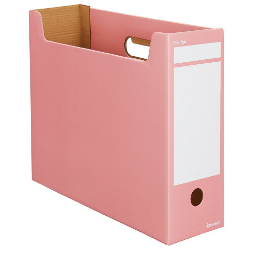 Magazine Boxes - コクヨグループ　ファイルボックス　10個入りx5　A4ヨコ型　100mm厚タイプ　段ボール製　メーカー品番:4248-5315　ピンク　サイズ:H259xD316xW100mm　ワンタッチ組立