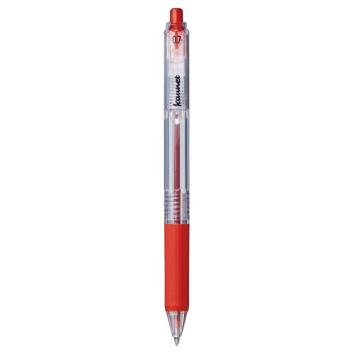 樂天商城 - コクヨグループ　ボールペン　油性　10本入　ノック式　ラバーグリップ　ボール径:0.7mm　インク色:赤　メーカー品番:4283-2713　替芯品番:6189-4990