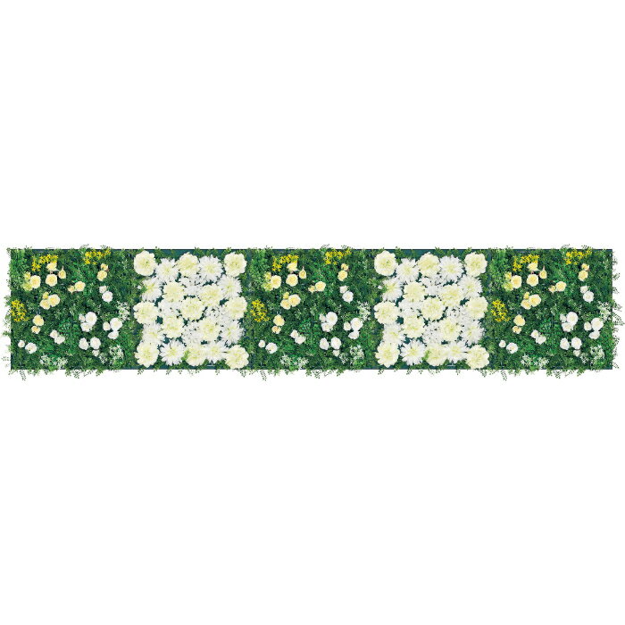 Rakuten - インテリアアート アートデコ アートパネル フラワー 2350×550×100mm AM6411 アートパネル 北欧 モダン 玄関 花 横長 モノトーン