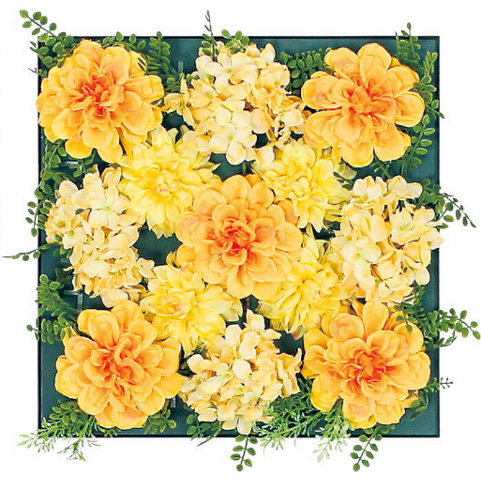 Rakuten - インテリアアート アートデコ アートパネル フラワー 550×550×100 AR6001 アートパネル 北欧 モダン 玄関 花 横長 モノトーン