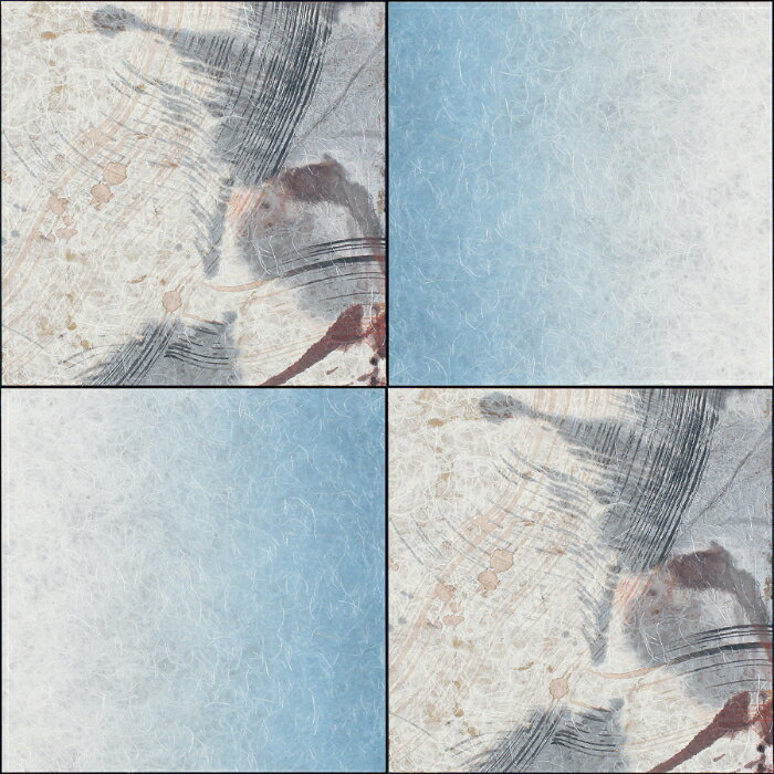 Rakuten - インテリアアート アートデコ アートパネル 和紙　900×900×27 AM6434 アートパネル 北欧 モダン 玄関 花 横長 モノトーン