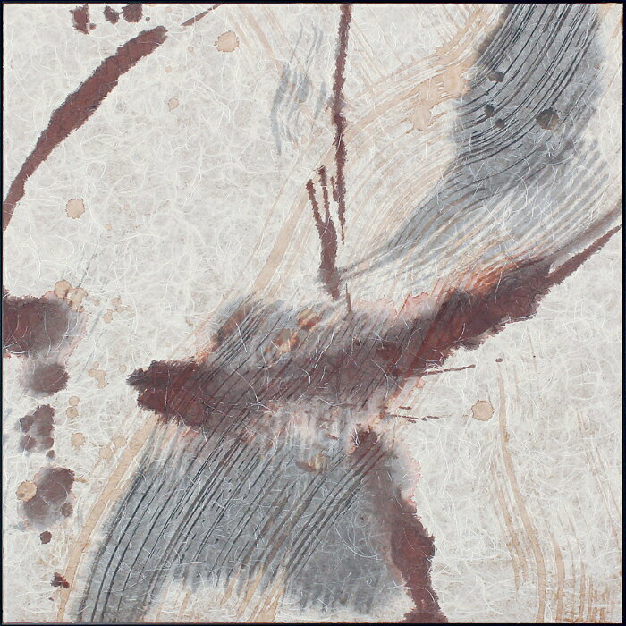 Rakuten - インテリアアート アートデコ アートパネル 和紙　600×600×27 AR6045 アートパネル 北欧 モダン 玄関 花 横長 モノトーン