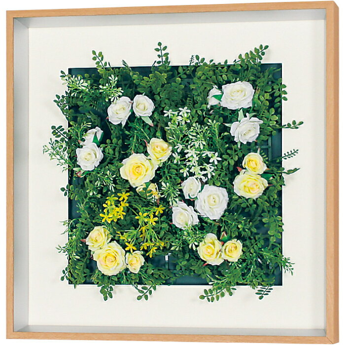 Rakuten - インテリアアート アートデコ インテリアデコ フラワー 450×450×60 AR3100 アートパネル 北欧 モダン 玄関 花 横長 モノトーン
