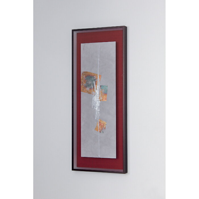 Rakuten - インテリアアート アートデコ インテリアデコ 箔 300×750×40 AR3047 アートパネル 北欧 モダン 玄関 花 横長 モノトーン