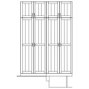 LOHAS material 無垢建具 玄関収納 セットプラン SG07 Plan-5 パイン 自然素材 木製 下駄箱 収納 戸 特注 突き板 インテリア 家具