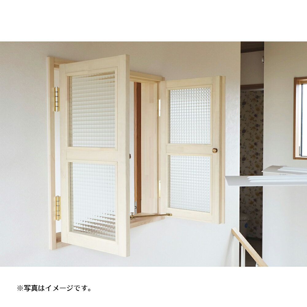 LOHASmaterial室内窓通風木製ガラスインテリア壁面採光自然素材おしゃれ無垢インテリアウィンドウ観音窓パインクリアオイル塗装W770times;H600mm