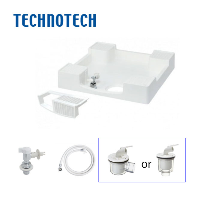 給水栓付防水パン フォーセットパン TPF640SE 本体+給水栓+洗濯機用給水ホース+排水トラップ+専用ガー..