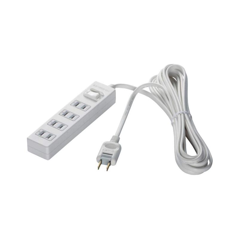 BUFFALO 電源タップ(2ピン4個口) BSTAPPS2410WH