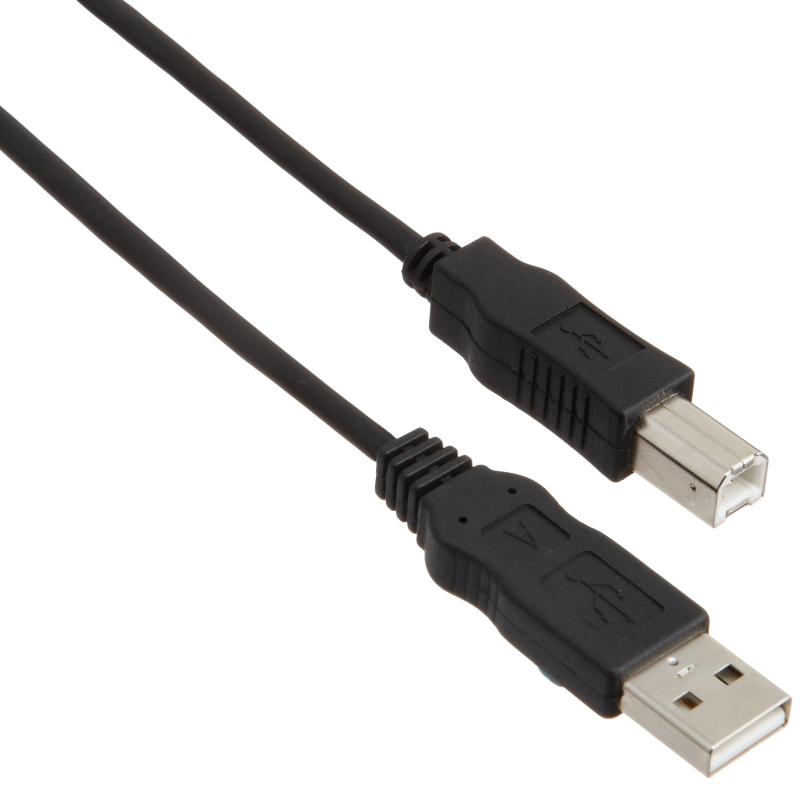 NEC - エレコム USBケーブル 【B】 USB2.0 (USB A オス to USB B オス) RoHS指令準拠 1.5m ブラック USB2-ECO15