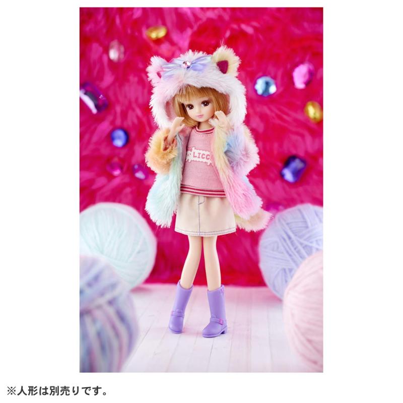 リカちゃん ドレス LW-16 もふもふカラフルキャット ok-shop8-10220864 ok-shop88 サンプル画像2
