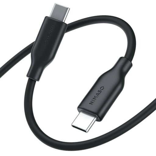 NIMASO USB C シリコン素材ケーブル【PD対応 最大60W/3A急速充電】高速データ転送 Type C to Type C 断線防止 絡まない タイプC MacBook/iPad Pro/Air/mini/Galaxy/Sony/Pixelなど NIMASO USB C シリコン素材ケーブル【PD対応 最大60W/3A急速充電】高速データ転送 Type C to Type C 断線防止 絡まない タイプC MacBook/iPad Pro/Air/mini/Galaxy/Sony/Pixelなど