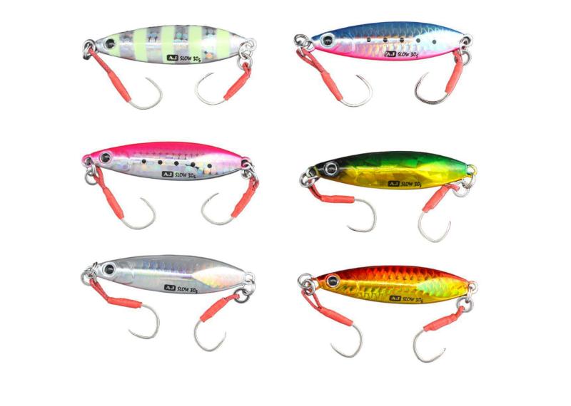KAJIKI（カジキ）メタルジグ Amanda Jig SLOW 30g/40g 6色セット 多層コーティング 左右非対称 ショア..