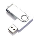 USBメモリ ホワイト 32GB USB2.0 USB キャップレス フラッシュメモリ 回転式 おしゃれ コンパクト(2)