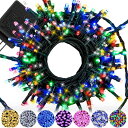 LEDイルミネーションライト 100球 10m 室内用 クリスマスツリー デコレーション AC電源対応 コンセント コントローラー付き 8モード ハロウィン パーティー バレンタインデー 新年 祝日 結婚式