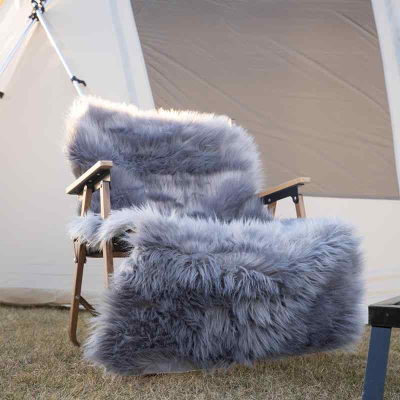 SWAG GEAR フェイクムートンラグ ムートンマット ふんわり柔らか 人工ウールマット長毛 絨毯 60×120cm アウトドアも快適に ok-shop8-10238223 ok-shop88 サンプル画像2