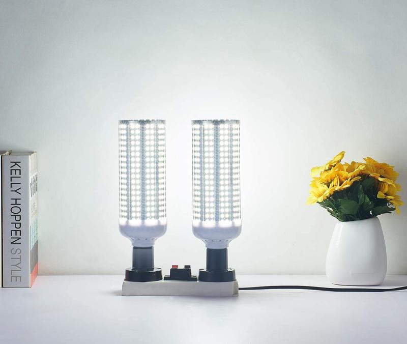 LEDコーンライト トウモロコシ型 25W LED電球 E26口金 6000LM 6000K 150-200W白熱電球相当 超高輝度 省エネ 長寿命 倉庫・納戸・駐車場・車庫・工場・屋内ガレージなどに対応(昼光色, 25W), 2個入