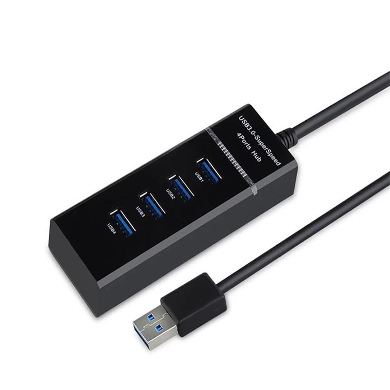 USB3.0 4ポートハブ USB ハブ ケーブル 5Gbps高速転送 軽量 コンパクト MacBook/Surface Pro 等 ノートPC 他対応 USBハブ テレワーク リモート 在宅勤務【ポート拡張】ノートPCまたはデスクトップPCのUSB-Aポート一つで、4ポートまで接続可能となります。【USBデバイスは超強互換性があり】コンピュータのために4つの高速USB 3.0インタフェースを拡張し、マウス、キーボード、USBディスク、モバイルハードディスク、プリンタ、USBシールド、カードリーダー、USBファンなどのデバイスをサポートする。【7種類の保護で安心して使用できる】複数の回路保護、ストレージと周辺機器のより良い保護。過電圧保護、短絡保護、過電力保護、過電流保護、過放電保護、温度保護、過充電保護。【超高速データ伝送】USB 3.0ハブは、USB 2.0の10倍の速度で最大5 Gbpsのデータ転送速度をサポートし、数秒で大きなファイルをすばやく転送でき、時間を節約し、USB 2.0 (480 Mbps)とUSB 1.1 (12Mbps)の互換ができます。 【プラグアンドプレイ】USB3.0 4ポート高速ハブはコンピュータ・パソコンに適用します。ドライブない、プラグアンドプレイ対応。Windows (XP/7/8/8.1/10)/Mac OSx(10.x )/ Linuxなどシステムに対応できます。【プラグアンドプレイ】USB3.0 4ポート高速ハブはコンピュータ・パソコンに適用します。ドライブない、プラグアンドプレイ対応。Windows (XP/7/8/8.1/10)/Mac OSx(10.x )/ Linuxなどシステムに対応できます。