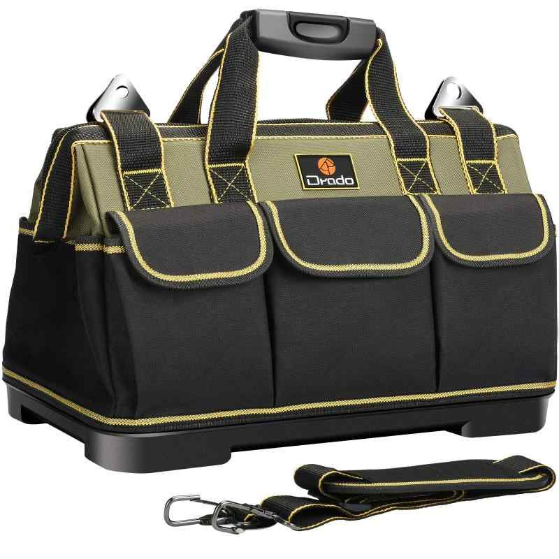 Drado ツールバッグ 工具バッグ 工具袋 道具袋 工具差し入れ 大口収納 1680Dオックスフォード 特化プラ..