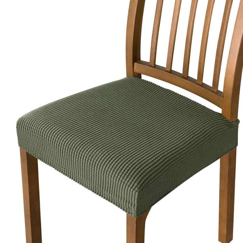 Subrtex 椅子カバー 座面のみ 伸縮素材 座面カバー ストレッチ 張り替え用 洗える 取り外し簡単（2枚セット、チョコレート）