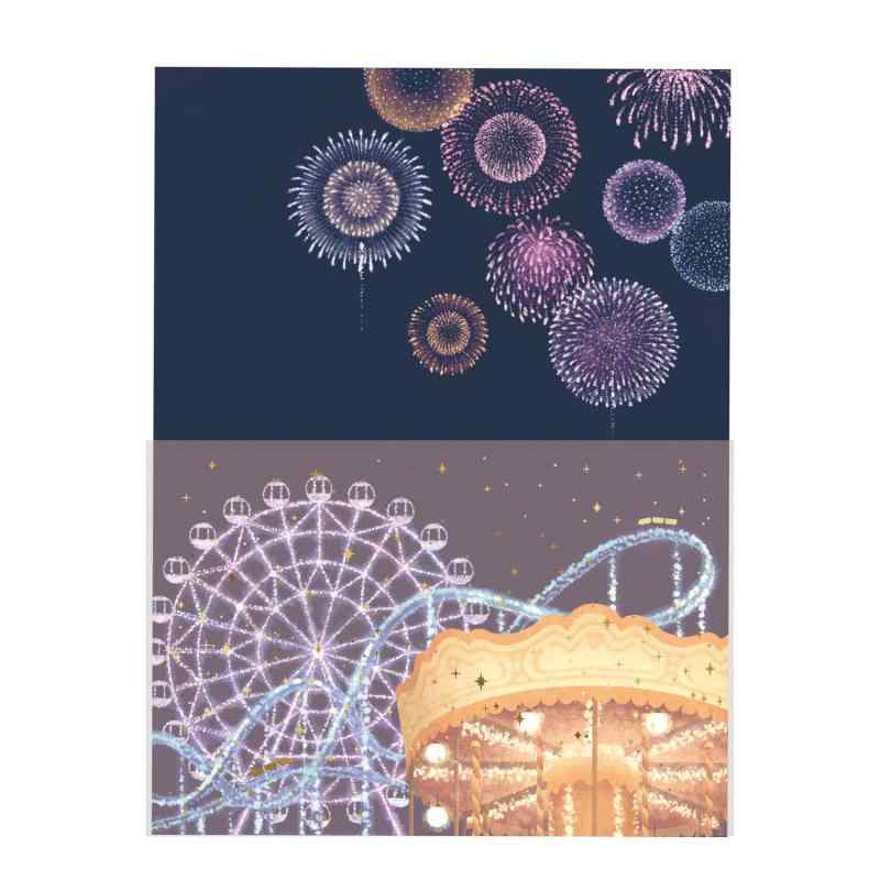 包む レターセット 夜の遊園地 TL0B7のサムネイル