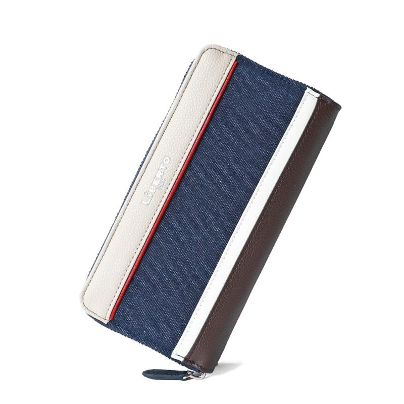 [リベルト エドウィン] 財布 メンズ 長財布 デニム 切替 サイフ