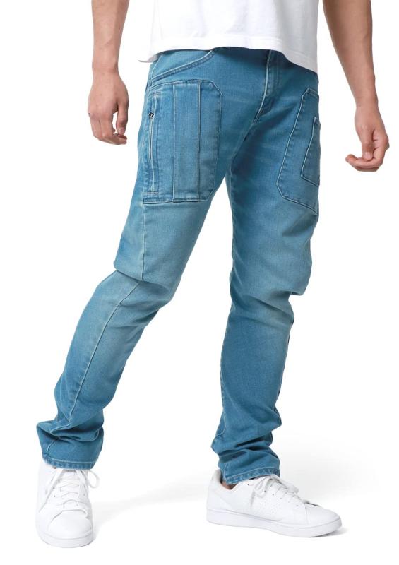 [ジーニズム エドウィン] ジーンズ メンズ 立体裁断 ストレッチ 3D 別注 デニム ジーパン カーゴパンツ