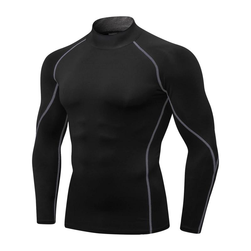 [THREEGUN] コンプレッショントップス メンズ ハイネック 長袖 コンプレッション スポーツインナー ア..