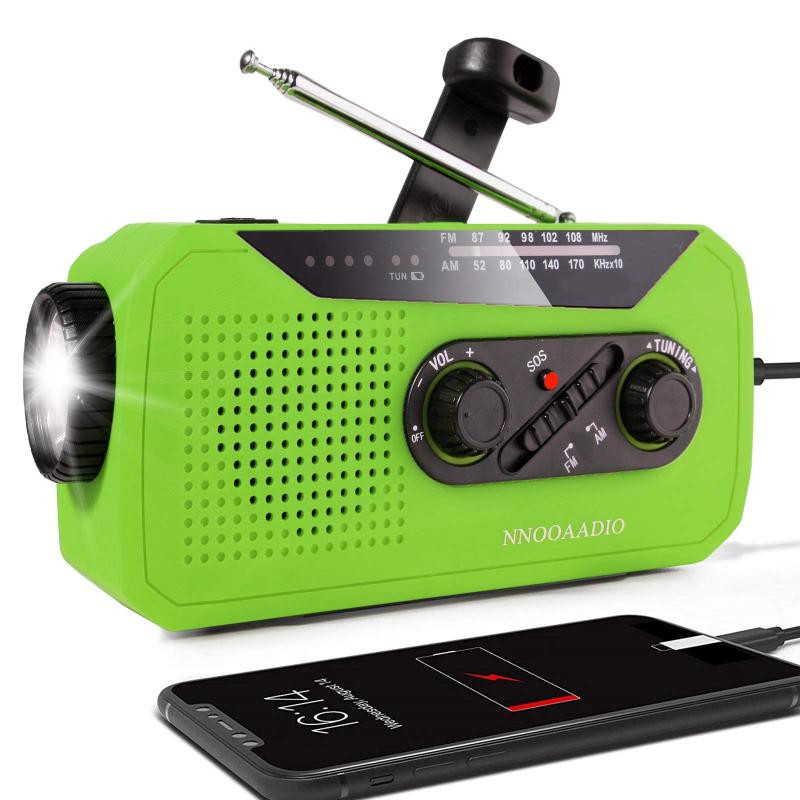 防災ラジオ 防災手回しラジオ 多機能ソーラーラジオ SOS、iphoneやAndroidスマホ充電のソーラーラジオライト 手回し充電、太陽光発電、USBの3つの充電方法 防水、ヘッドフォンジャック、AM/FM、