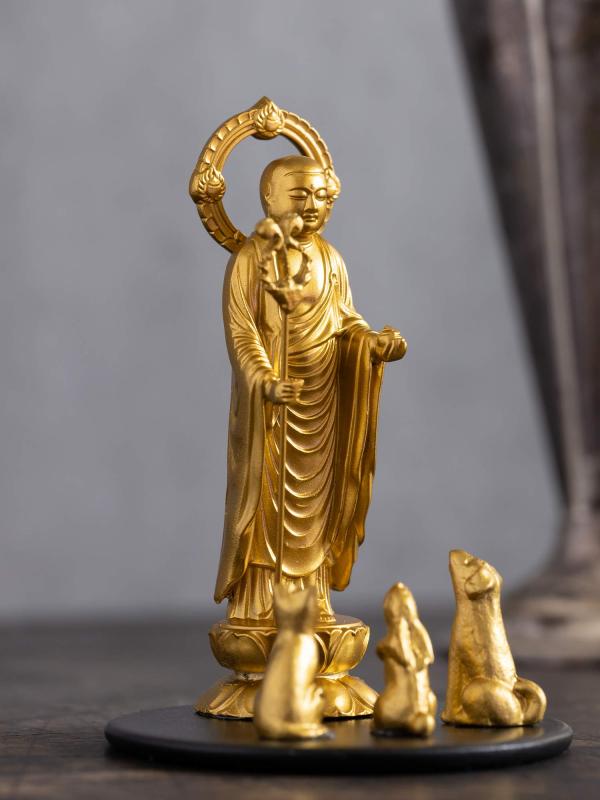 仏像 ペット地蔵菩薩 7.5cm（金色）＿『動物守護・ペット供養』 高岡銅器(Pじぞう/S) ok-shop8-10063132 ok-shop88 サンプル画像3