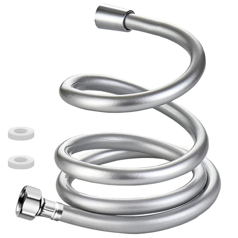 シャワーホース 2m 交換用 1個セット 360度回転 絡まり防止 5層PVC塩ビ 防爆 防裂 黄銅コネクター 耐寒..