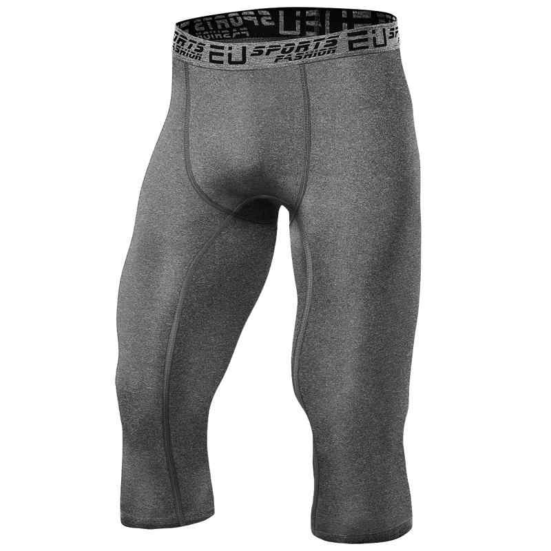 [Sillictor] スポーツ スパッツ メンズ パワーストレッチ 7分丈 アンダーウェア コンプレッション タイツ [UVカット + 吸汗速乾]