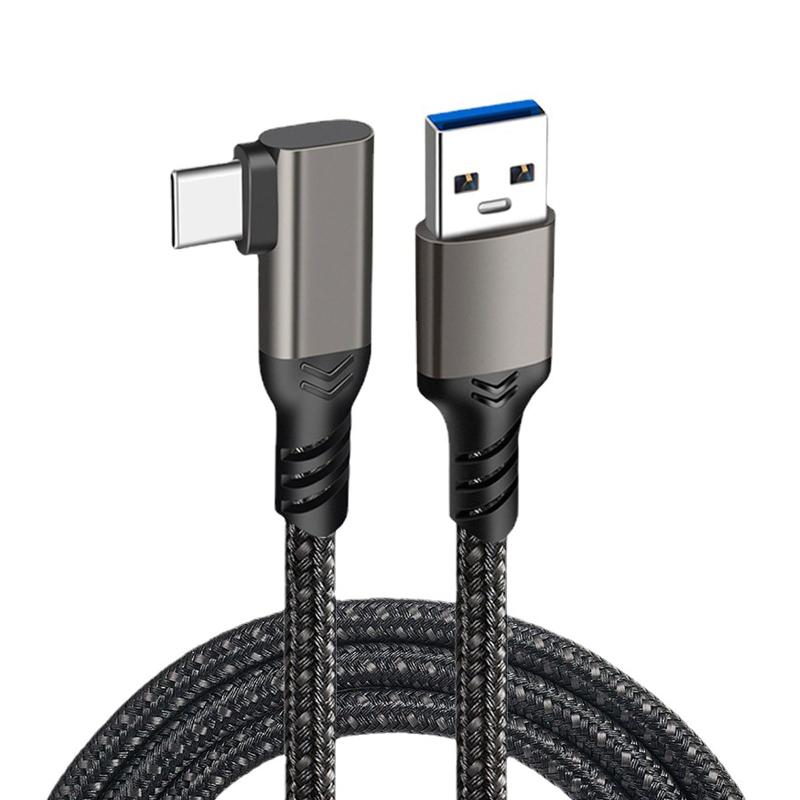 USB Type C ケーブル L字 Suptopwxm (10Gbps データ転送 /60W 3A急速充電) USB3.1 Gen2 タイプ c ケーブル USB-A to USB-C 高耐久ナイロン編み スマートフォン・タブレット・ゲーム機などのus