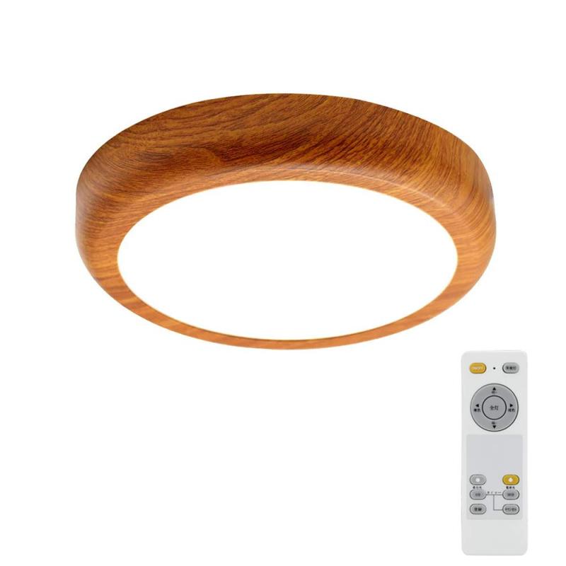 DINGLILED シーリングライト プライムデー 和室 小型-LED照明 和風 木目調 調光 調色 おしゃれ ～6畳 リモコン付き 18w スリープタイム 常夜灯 父の日 リビング led照明器具 簡単取付 工事不(2)
