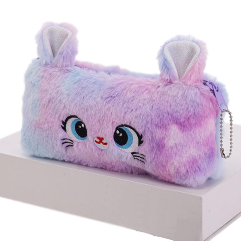 【Abon Abon】筆箱 かわいい ペンケース ポーチ ふわふわ 小学生 高校生 可愛い ゆめかわ ねこ うさぎ 動物 女の子 女子 子供 プチ ギフト 卒園...