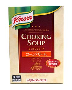 商品情報 商品の説明 「クノールクッキングスープ」コーンクリームは、指定農場で栽培されたスイートコーンを使ったシェフのための本格的なスープです。 沸かしたお湯に溶かし数分間煮込み、牛乳を加えるだけで、クリーミーでなめらかなスープができ上がります。 液体のスープよりも経済的にも優れていて、更にロスのない仕込みができます。（当社比） 　●原材料名スイートコーン、小麦粉、デキストリン、クリーミングパウダー、砂糖、でん粉、食塩、乳糖、食用加工油脂、チーズ、酵母エキス、香辛料、酵母エキス調味料／調味料（アミノ酸等）、増粘剤（グァーガム）、香料、（一部に小麦・乳成分・牛肉・大豆を含む）●本品に含まれるアレルギー物質小麦、乳成分、牛肉、大豆（※使用する原材料の変更などにより、ウェブサイトに掲載されているアレルゲン情報と、製品パッケージに記載されている内容が異なる場合もございます。 ご購入、お召し上がりの際には、お手元の製品パッケージの表示でアレルゲン情報をご確認ください。 ）●賞味期限天面に表示●保存方法常温にて保存してください。●栄養成分（100g当り）エネルギー・・・400kcalたん白質・・・8.1g脂質・・・8.4g炭水化物・・・72g食塩相当量・・・7.4g1kg×10個 主な仕様