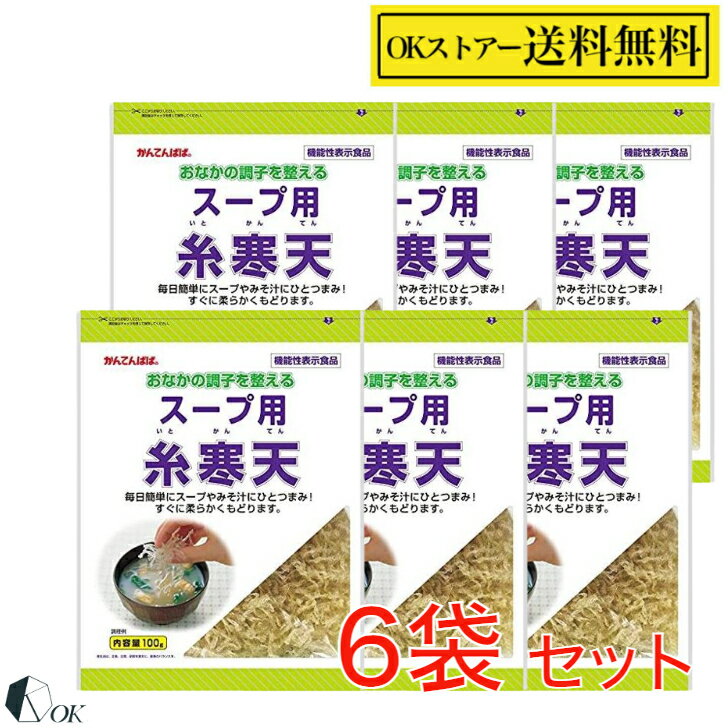 伊那寒天 かんてんぱぱ スープ用糸寒天100g×6袋 伊那食品 機能性表示食品 1