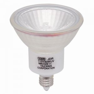 ヤザワ UVカット機能付 ハロゲン電球 《エコクールハロゲンシャイン》 110V 75W形 中角 E11口金 JDR110V50WUVMKH2E11A