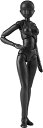 TAMASHII NATIONS S.H.フィギュアーツ ボディちゃん DX SET 2 (Solid black Color Ver.) 約135mm ABSPVC製 可動フィギュア