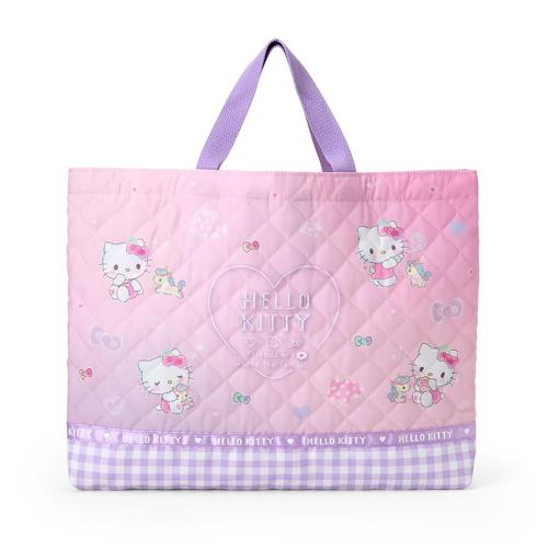 [サンリオ] キルティングレッスンバッグ ハローキティ 子供 手提げバッグ おけいこバッグ ループ付き 名前スペース付き 113701